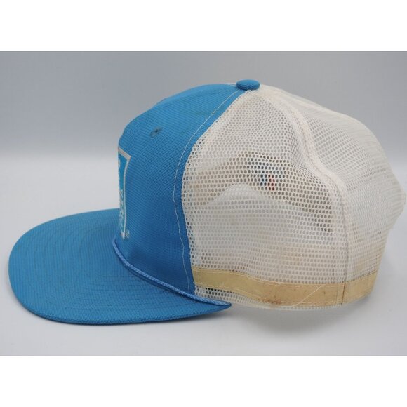 Vintage Dominos Pizza Logo Embroidered Logo Snapback Mesh Trucker Hat Cap Blue - Picture 5 of 11